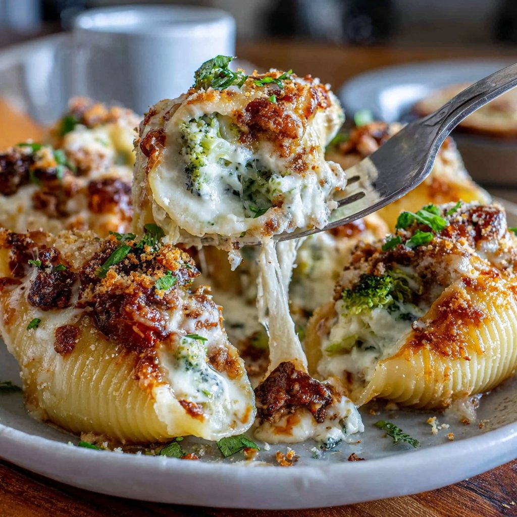 Turkey and Broccoli Stuffed Shells