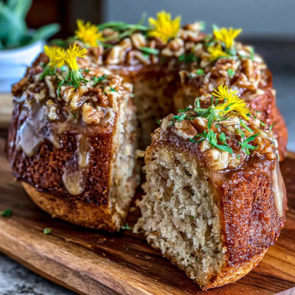 Spiced Dandelion Nut Cake