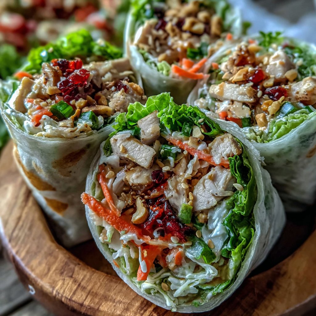 Asian-Inspired Turkey Salad Wraps