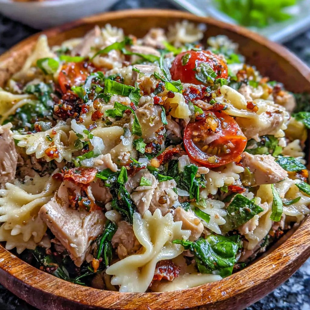 Turkey and Spinach Pasta Salad