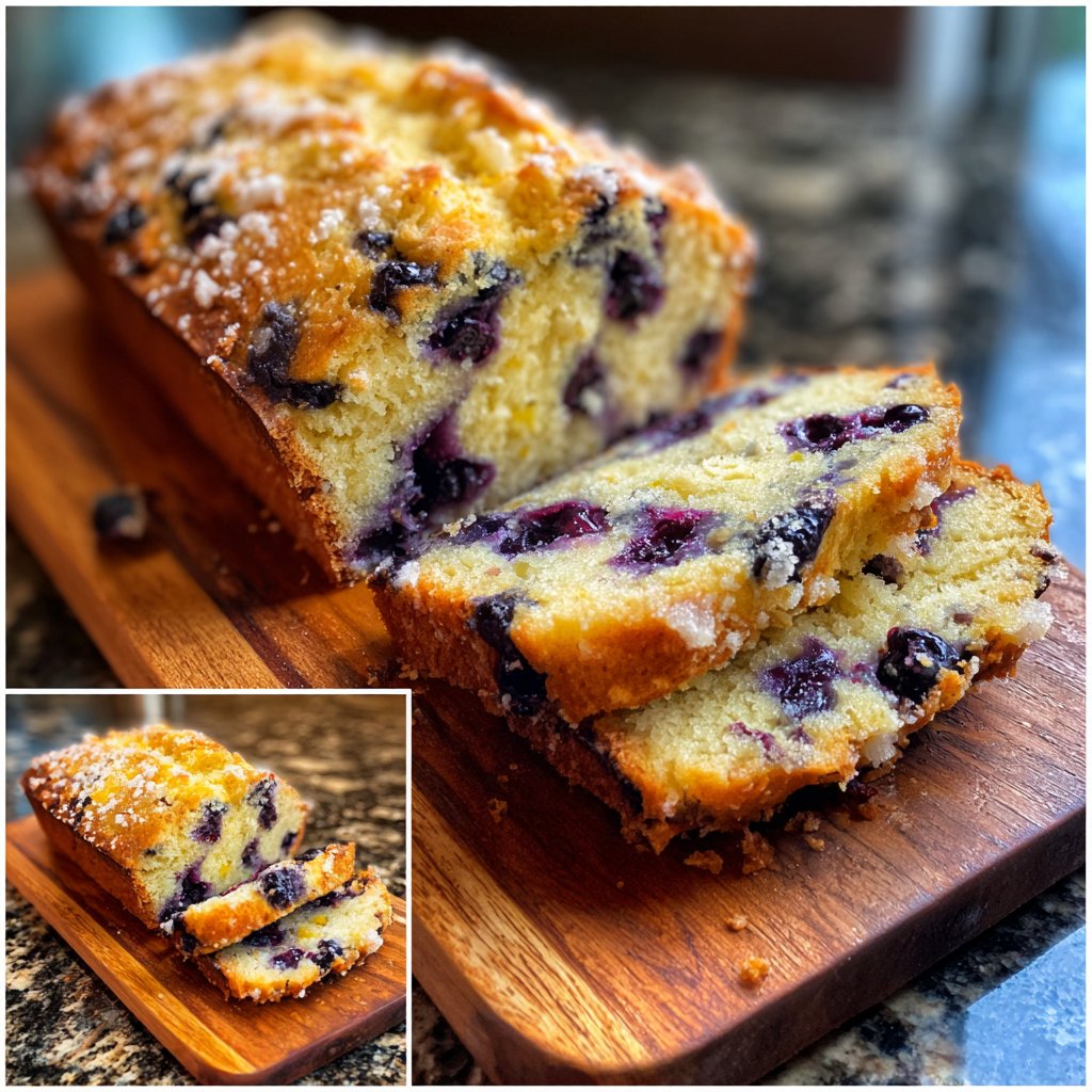 Blueberry Lemon Cottage Cheese Loaf