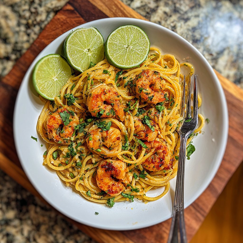 Cilantro Lime Shrimp Pasta