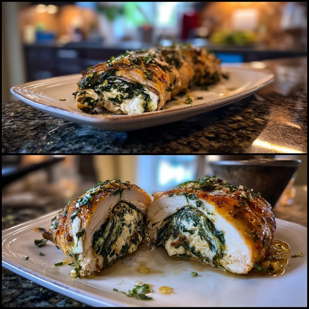 Spinach Feta Stuffed Chicken Breast