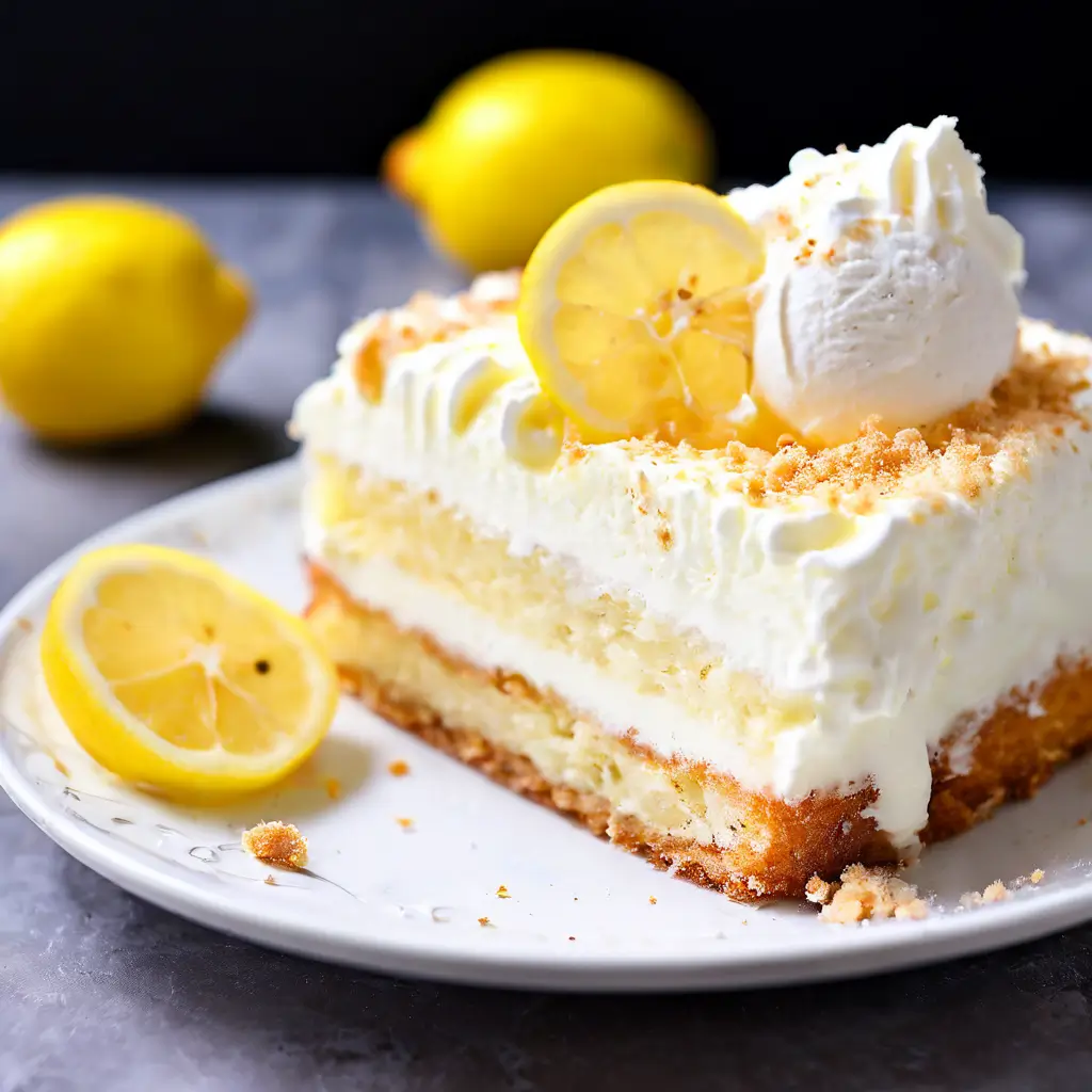 4-Ingredient Lemon Cream Cheese Dump Cake