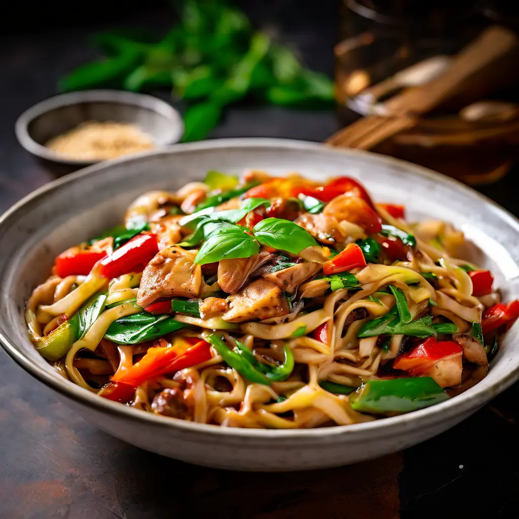 Italian Drunken Noodles with Egg Noodles: A Unique Fusion Dish