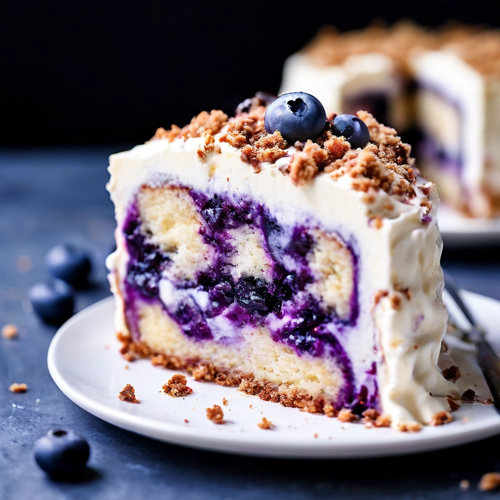 Blueberry Cream Cheese Swirl Crumbl Cake: A Delightful Treat