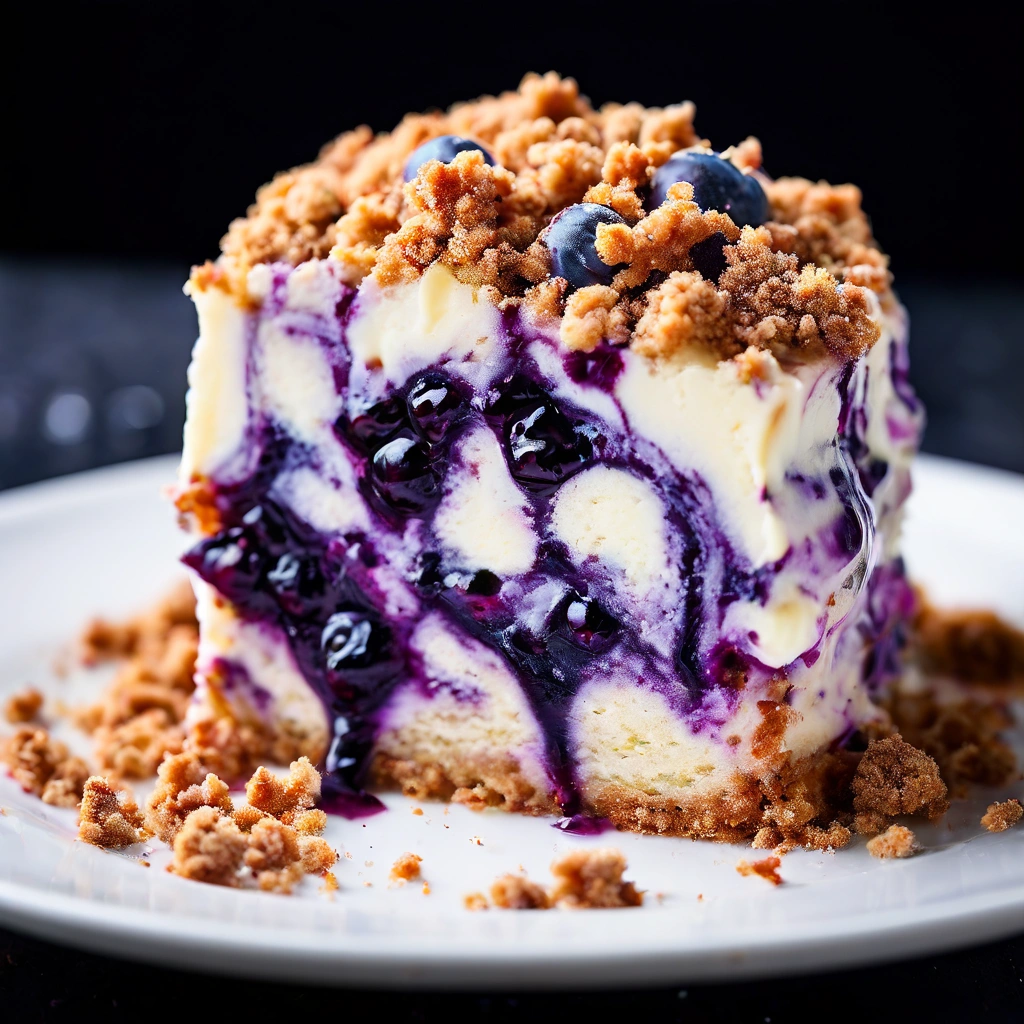 Blueberry Cream Cheese Swirl Crumbl Cake: A Delightful Treat