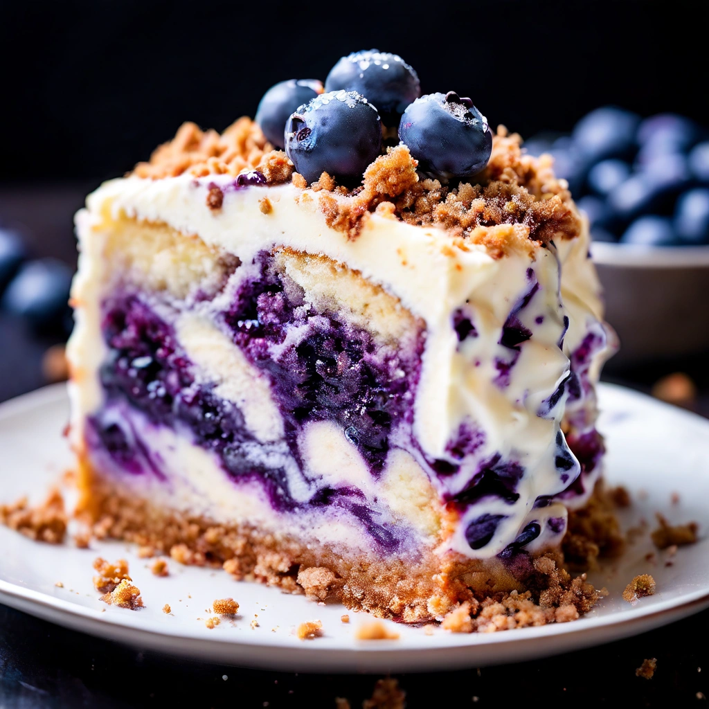 Blueberry Cream Cheese Swirl Crumbl Cake: A Delightful Treat