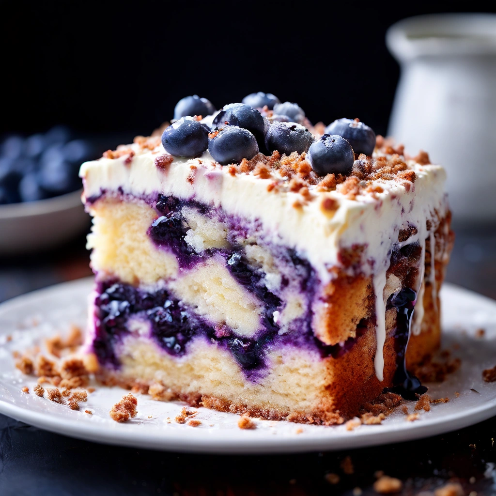 Blueberry Coffee Cake with Cream Cheese Swirl: A Delightful Treat