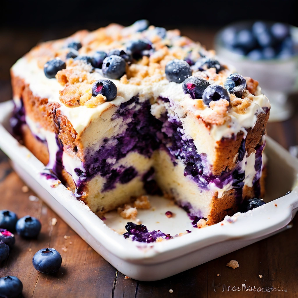 Blueberry Coffee Cake with Cream Cheese Swirl: A Delightful Treat