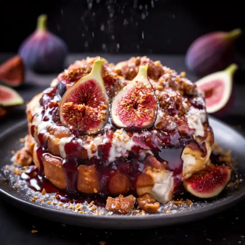 Fig and Cinnamon Roll Cake