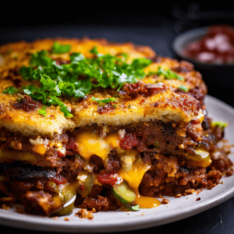 Bacon cheeseburger casserole with pickles