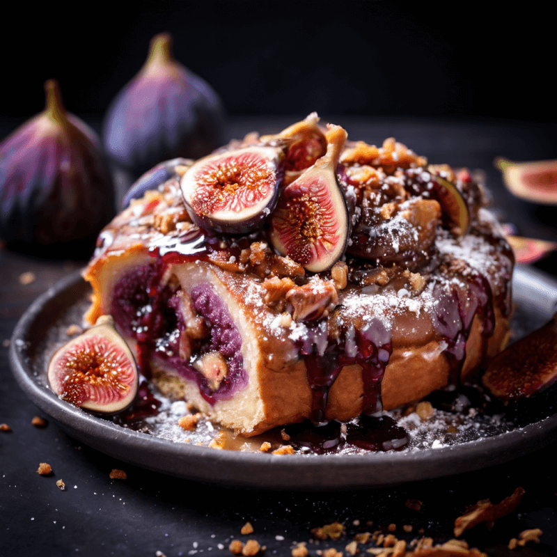 Fig and Cinnamon Roll Cake