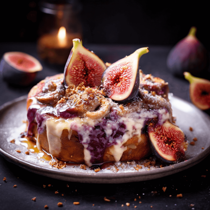 Fig and Cinnamon Roll Cake