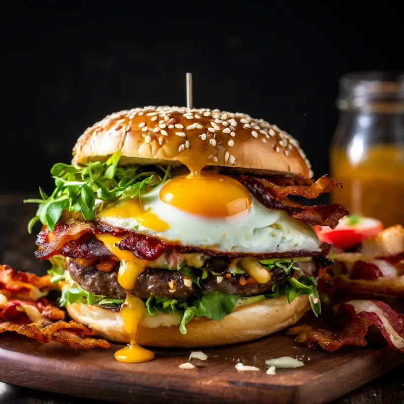 The Best Breakfast Burger on the Griddle