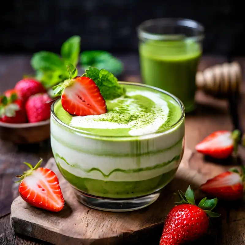 What are the benefits of strawberry matcha?