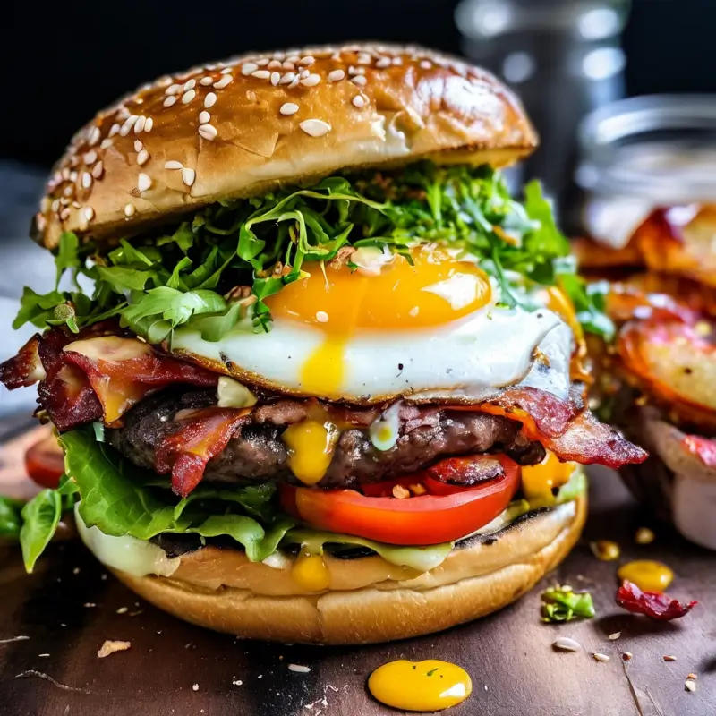 The Best Breakfast Burger on the Griddle