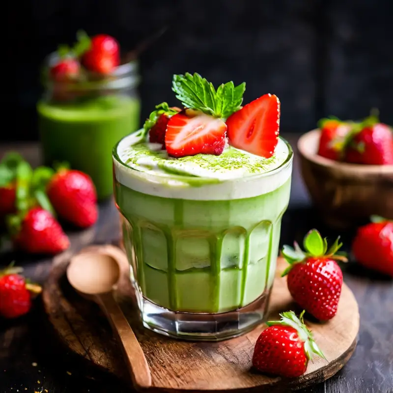 What are the benefits of strawberry matcha?