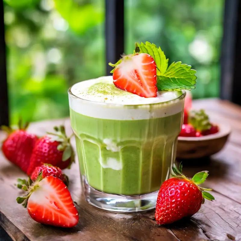 What are the benefits of strawberry matcha?