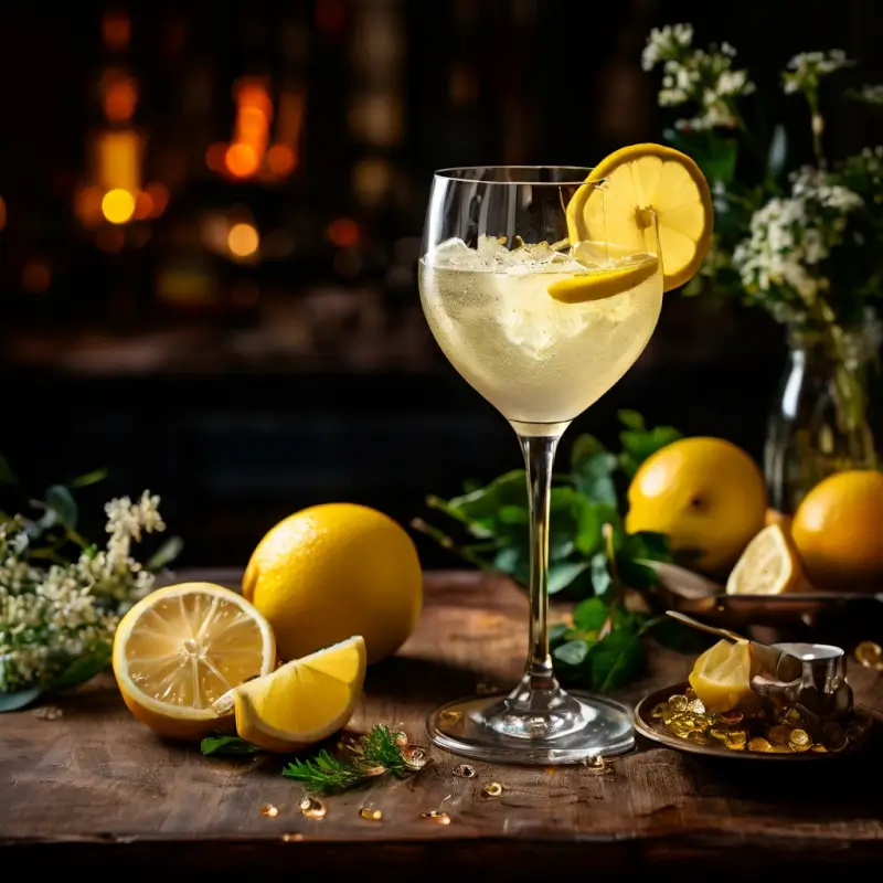 Easy Elderflower French 75 Cocktail with St Germain